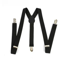 Adult Solid Color Suspenders for Men Women - Dress Shirt Pants Braces Straps for Wedding Party Suit Skirt Apparel
