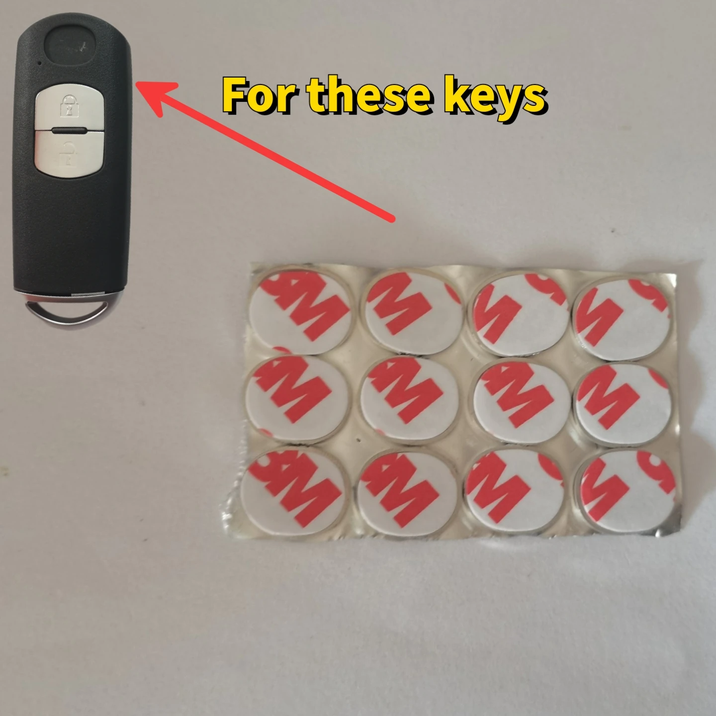 

Size 13*10MM DIY Emblem hollow out Logo Replacement Sticker Emblem For Mazda remote key