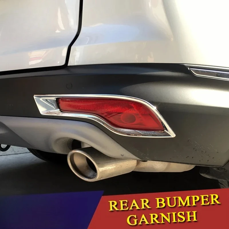 For Honda CR-V CRV 2017 2018 2019 Chrome Rear Tail Fog Light Lamp Bumper Cover Trim Car Styling Reflective Sticker Accessories