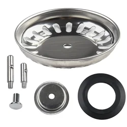 84mm Fixing Pin Bathroom Sinks Sink Strainer Sink Plug Basin Drain Filter Plug Hole Replacement Stainless Steel