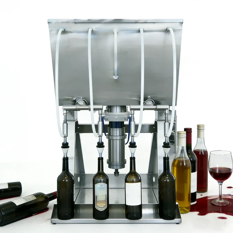 Semi-Automatic Lemonade Water Bottle Filling Machine Small Gravity 4-Head Liquid Filler