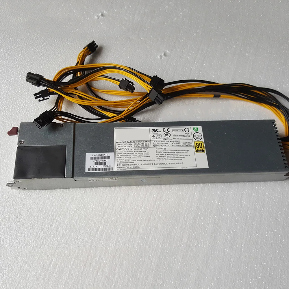 Durable For SUPERMICR FOR CSE-216E26-R1200LPB PWS-1K21P-1R 1200W Server Power Supplies