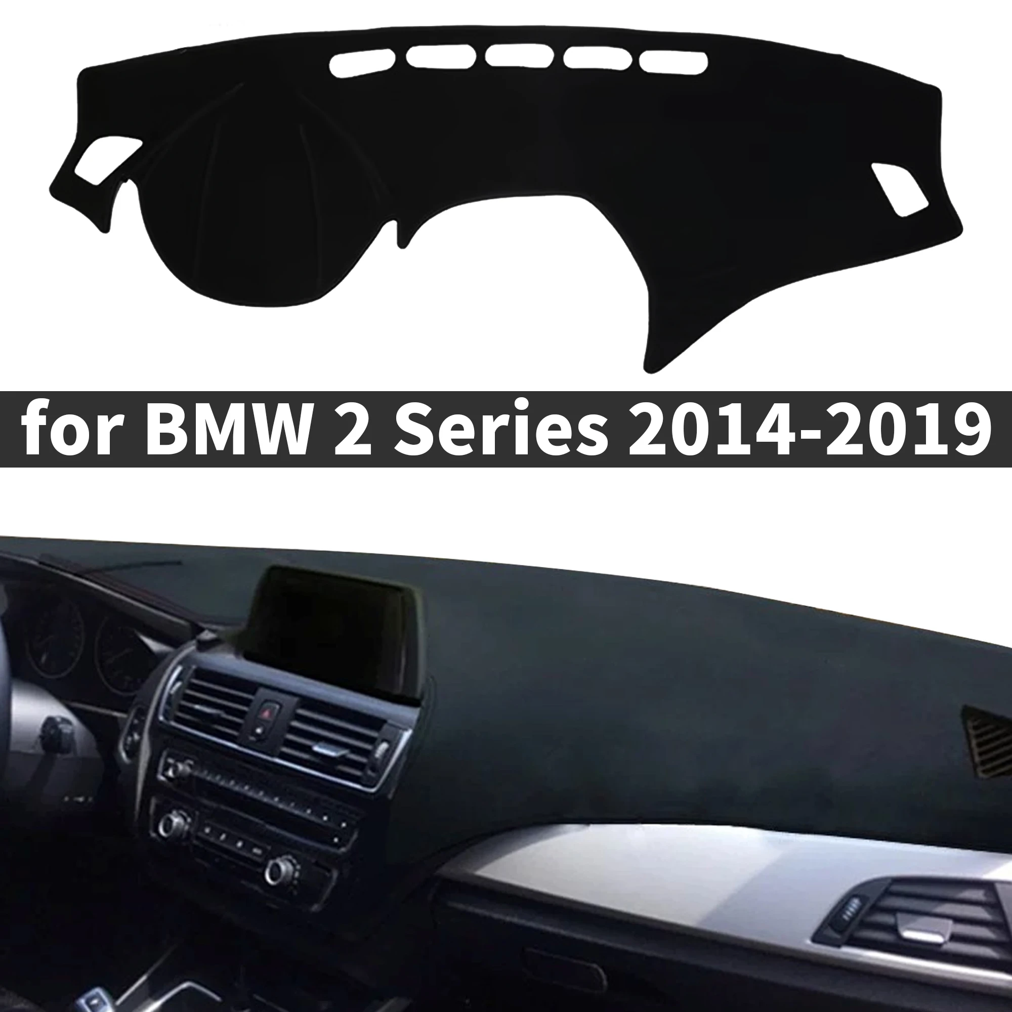 for BMW 2 Series 2014-2019 F22 F23 F45 F46 Coupe Gran Dashboard Cover Dashmat Sunshade Anti‑Slip Anti‑UV Dash Mat Accessories