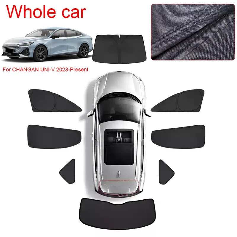 

Для CHANGAN UNI-V 2023-наст. время: Черные солнцезащитные шторки на окна, защита от УФ-излучения и теплоизоляция, аксессуары для интерьера автомобиля