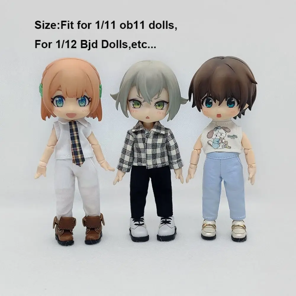 High Quality Fashion Clothes Cute Mini Jeans Pants Denim Trousers for 1/11 OB11/Obitsu11Dolls/1/12Bjd Accessories