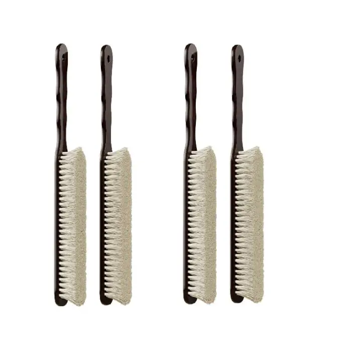 4pcs Walnut Wooden Clothes Brush Soft Bristle For Wool Coat Fabric Sweater Cleaning Dense Dust Pet Hair Removal Home Tool