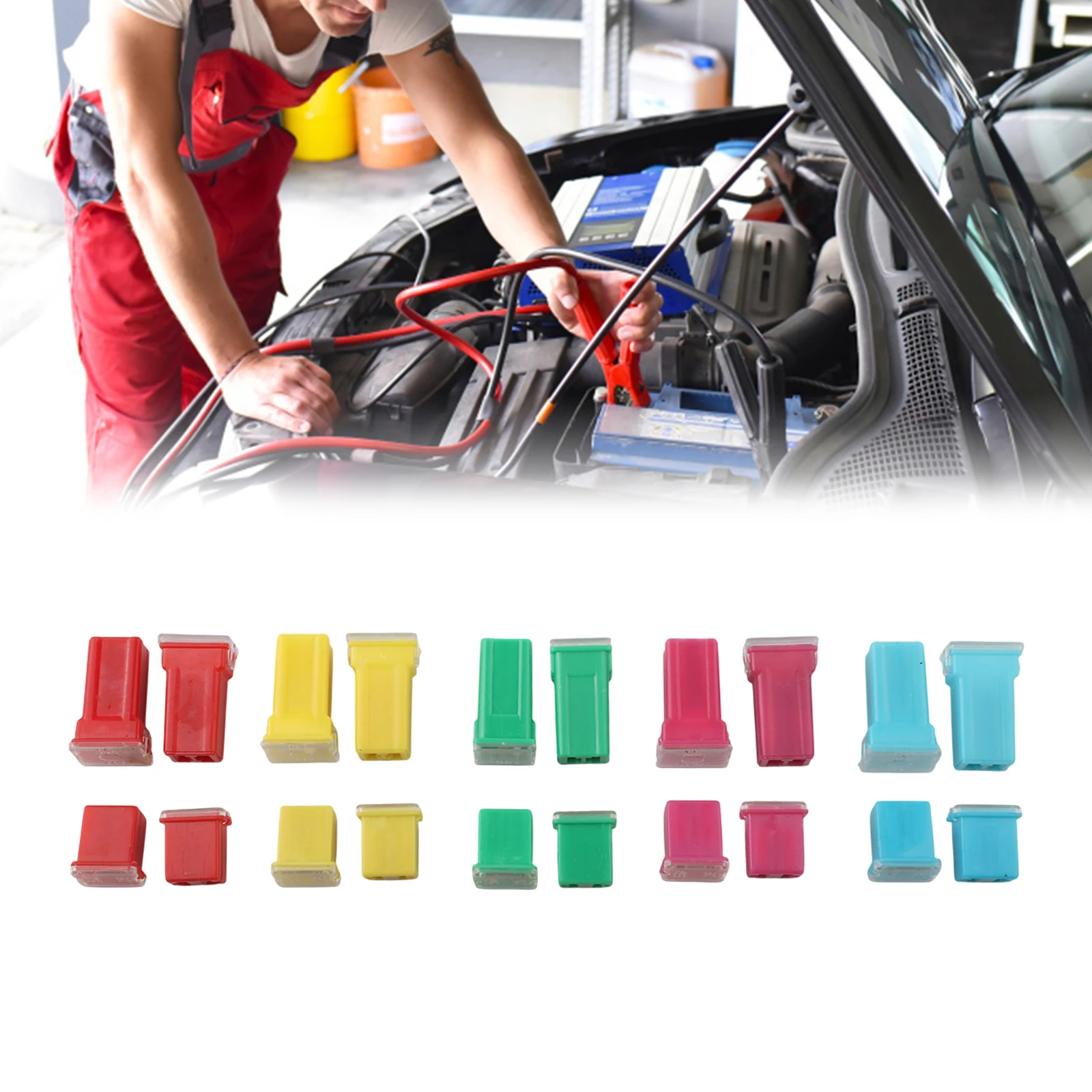 Plastic Box Fuse Car Fuse Newer Cars Trucks Insert Type Small Square 20Pc Combination Kit DC12-32V Fuse Panels