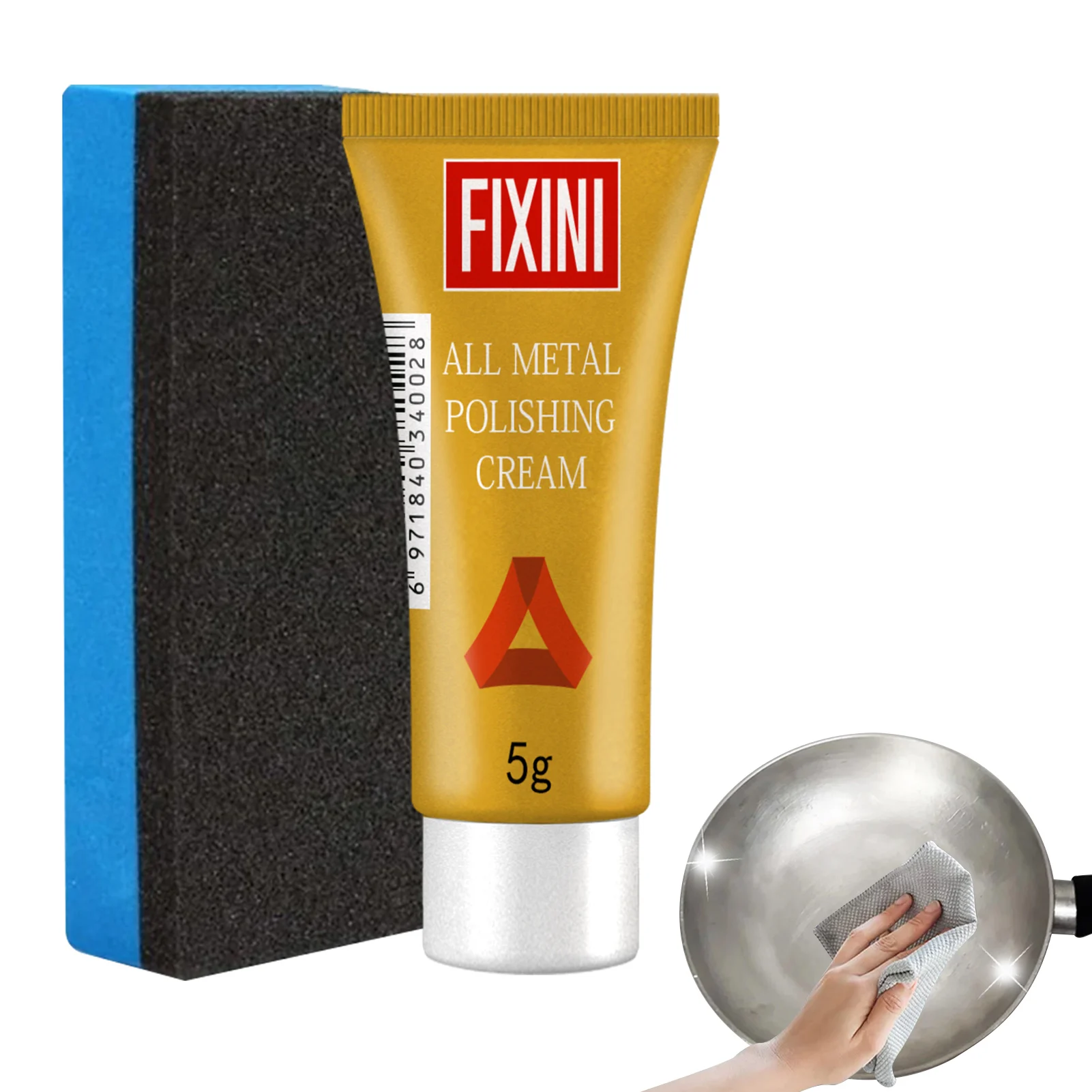 Metal Polishing Paste Metal Abrasive Polish Paste Cleaning Polishing Paste With Brush Rust Remover For Iron Chrome Brass Copper