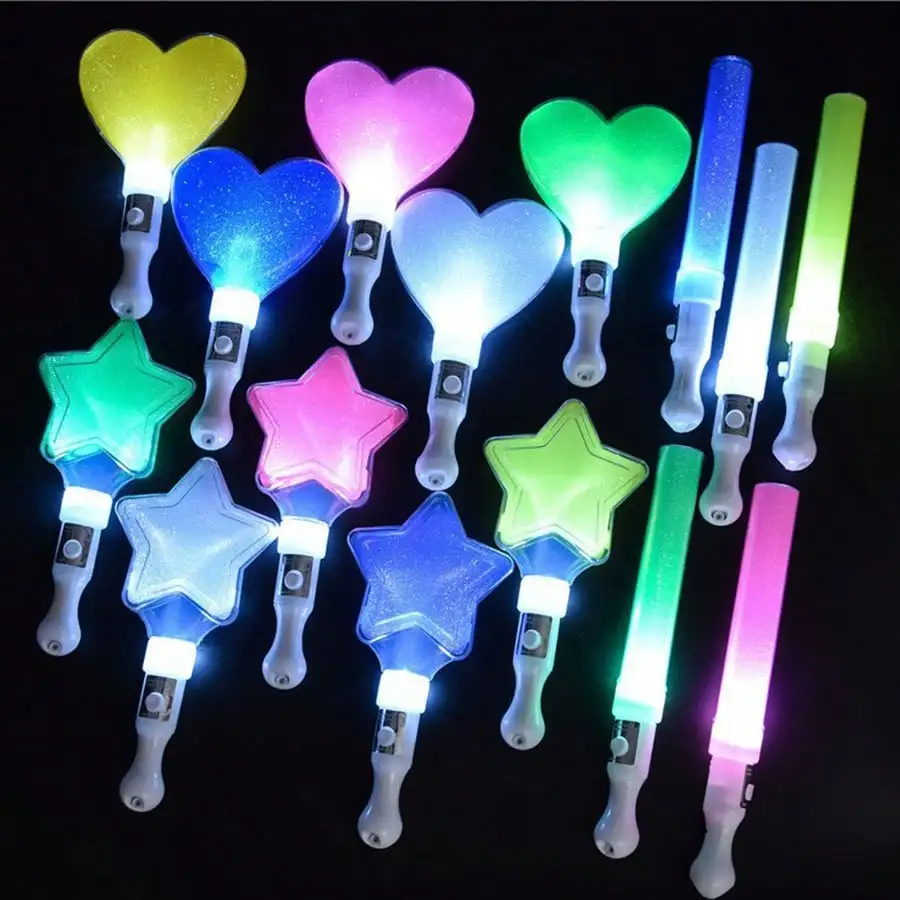 1-20PCS Kpop Concert LED Light Stick Glow Stick Support Rods Wedding Party Decoration Rave Light Up Stick for Festival Supplies