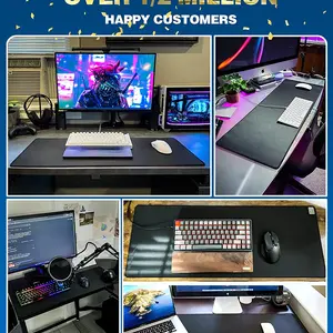Kawaii gaming mouse pad, black mousepad, gamer carpet, mat computer, pc table, keyboard anime, playmat office, xxl, 900x400 6 Main Sales Table Carpet - №6