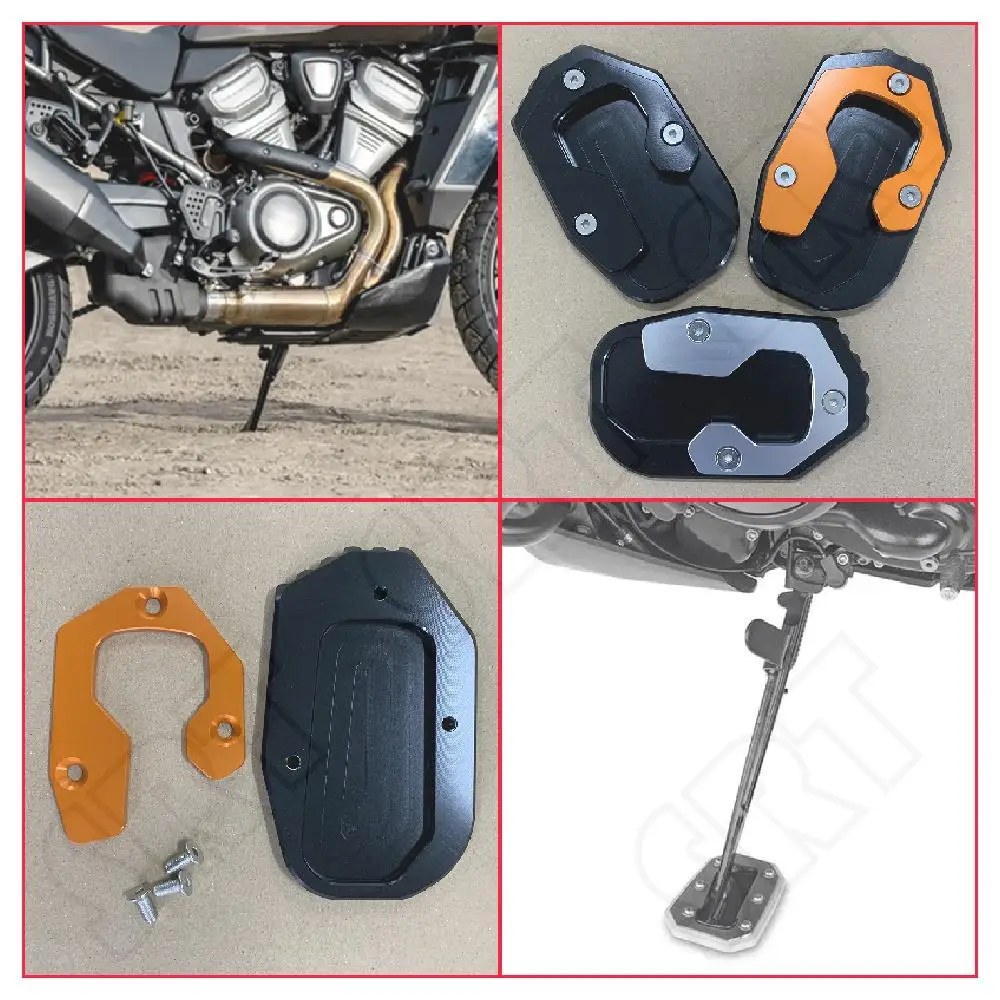 

Fits for Harley PA1250 ADV Pan America 1250 Special 2021-2025 Motorcycle Side Stand Extender Base Widener Support Extension Pad