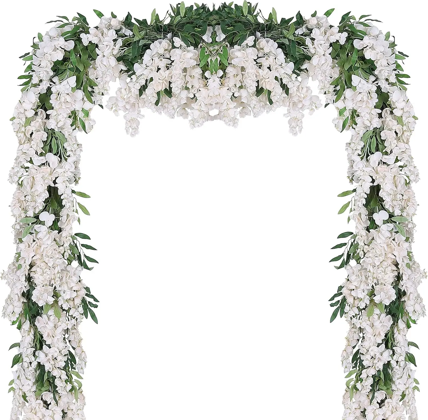 

Искусственная гирлянда из глицинии длиной 6,6 футов для дома, сада, свадебной арки, цветочный декор