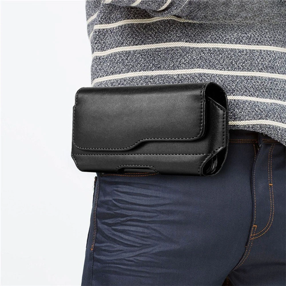 KISMIS Fashion Phone Wallet Waist Bag Leather Bag Belt Leather Case with Belt Clip and Ring Phone Holder Travel Hiking Case