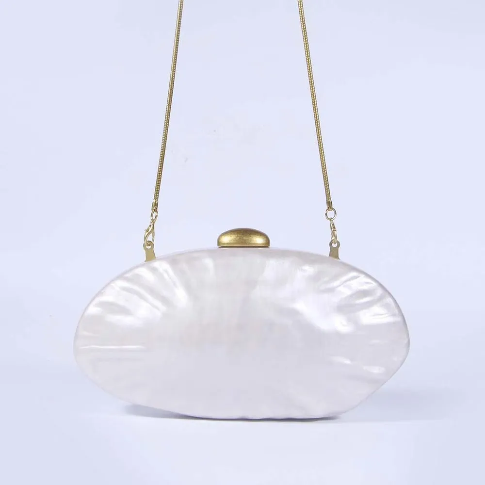

2025 Summer Acrylic Clutch Bag Purse Evening Bridal Purse White Wedding Clutch Purse Bag