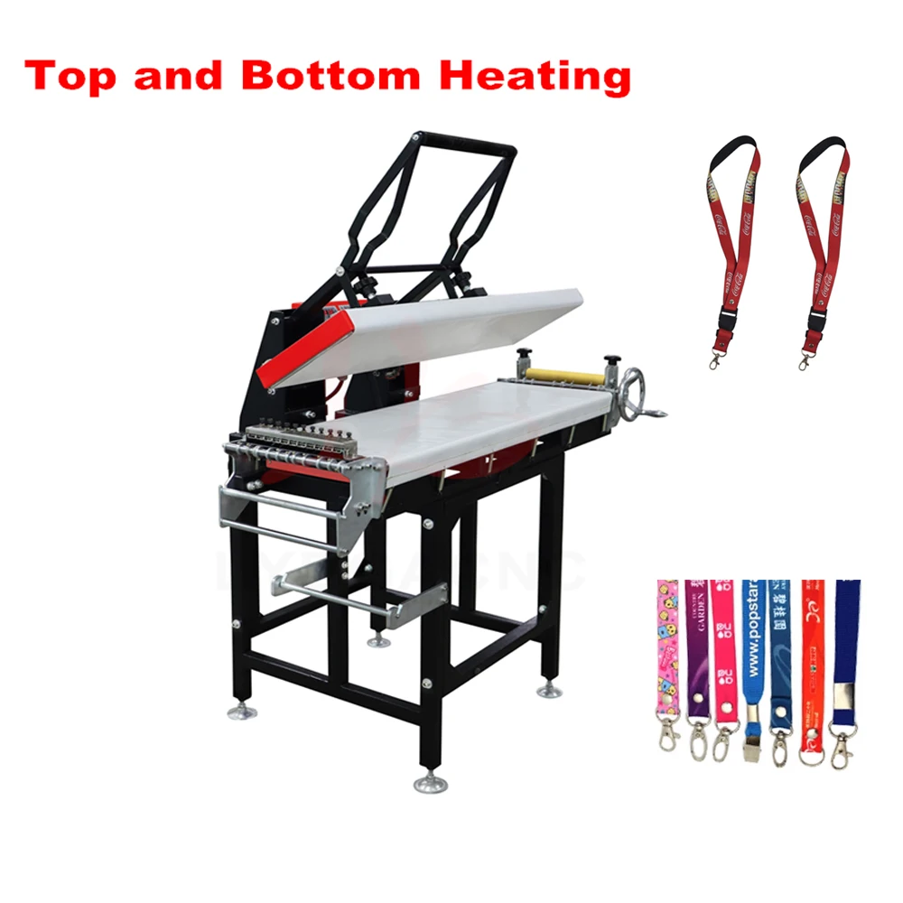 

LY Color Ribbon Heat Press Transfer Printer Hot Stamping Machine 3800W Advertising Shoe Lace Ribbon Weaving Machine 25CM*100CM