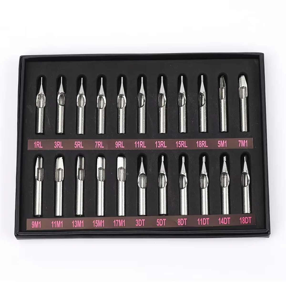 Get! 22pcs Tattoo Tips Full Set 304 Stainless Steel Set Body Art Tattoo Shader Liner Nozzle Tip for Tattoo Needles