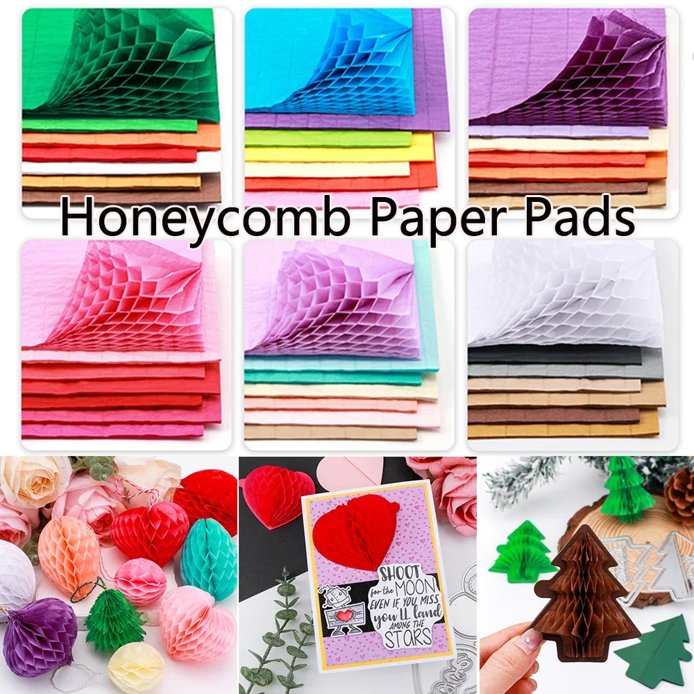 Create Honeycomb Paper Pads for DIY 3D Craft and Pop-Up Card Honeycomb Ball Tissue Pad for Craft School Project Birthday Add Fun