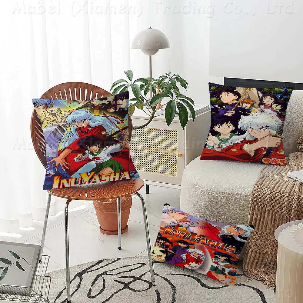 Anime Inuyasha Pillow Cushion Cover Pillowcase Living Room Sofa Home Decor Customized