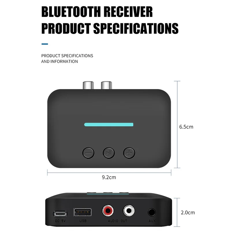 ABMF-Nova versão 5.3 receptor de áudio Bluetooth U Disk reprodução de música estéreo antigo para adaptador Bluetooth sem fio