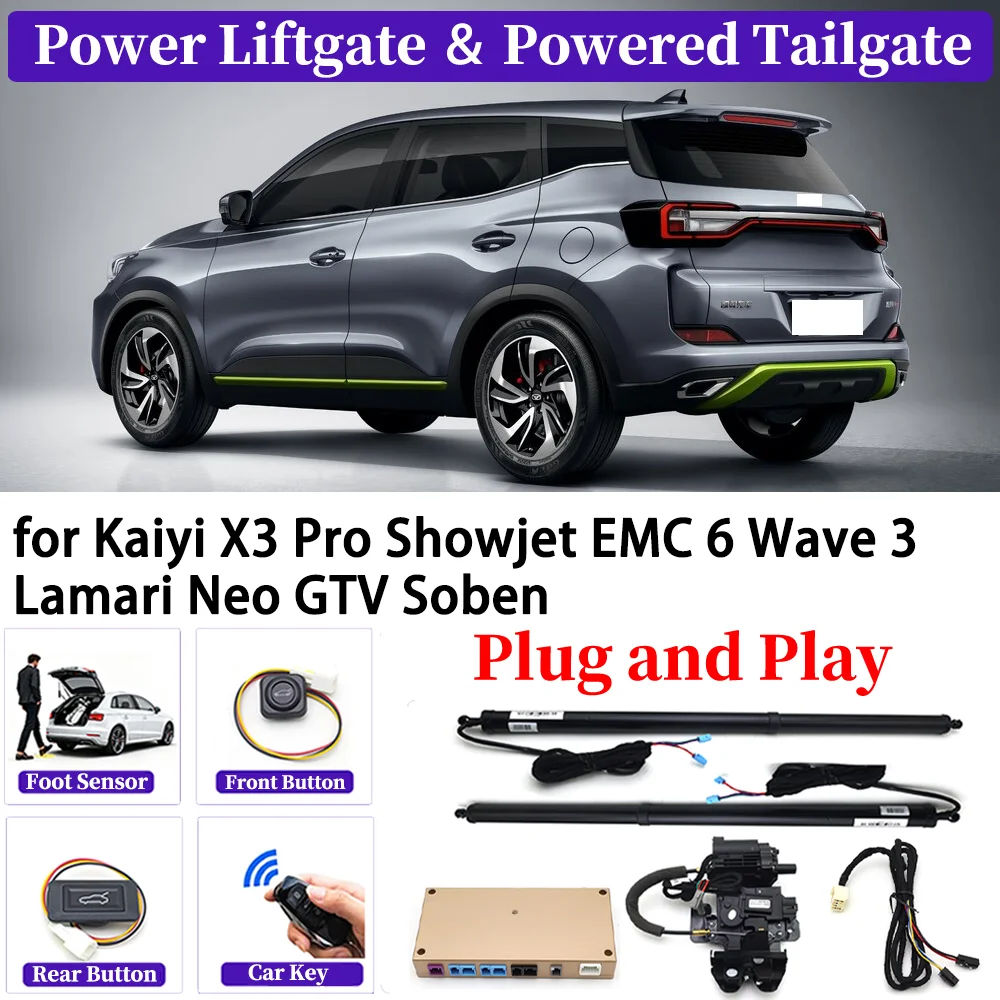 for Kaiyi X3 Pro Showjet EMC 6 Wave 3 Lamari Neo GTV Soben Car Automatic Power Liftgate Kit Smart Auto Electric Tailgate System