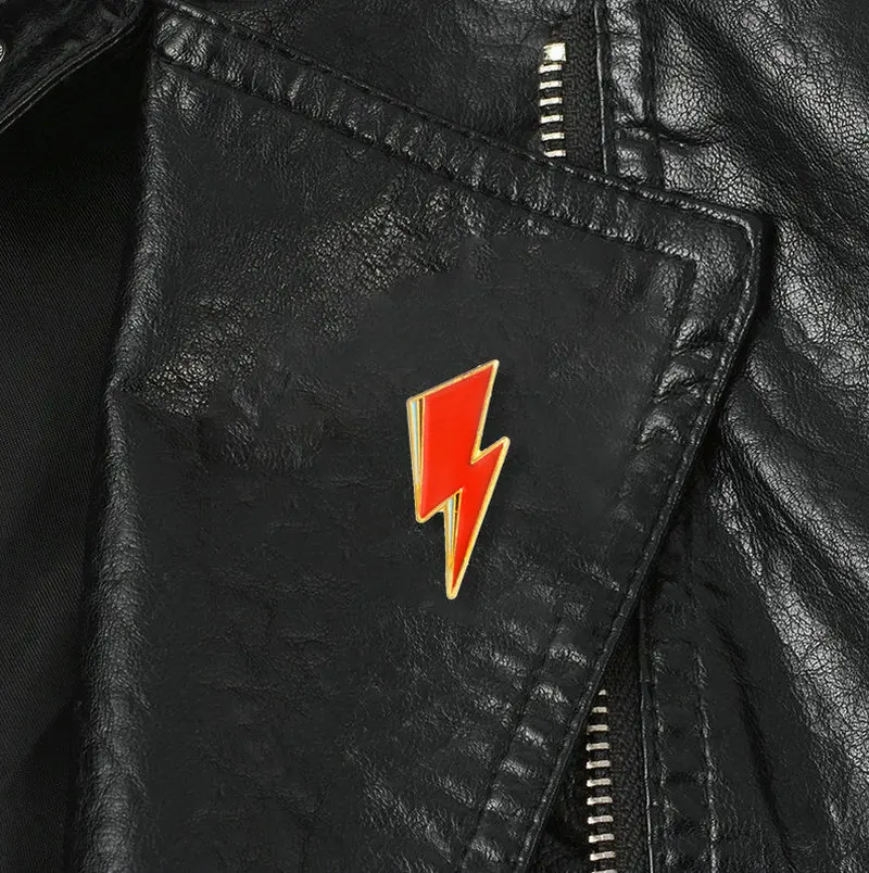 Aladdin Lightning Enamel Pin Bowie style Brooches Gift Art Glam Rock icons Pin Badge Gift for Rock fans men women