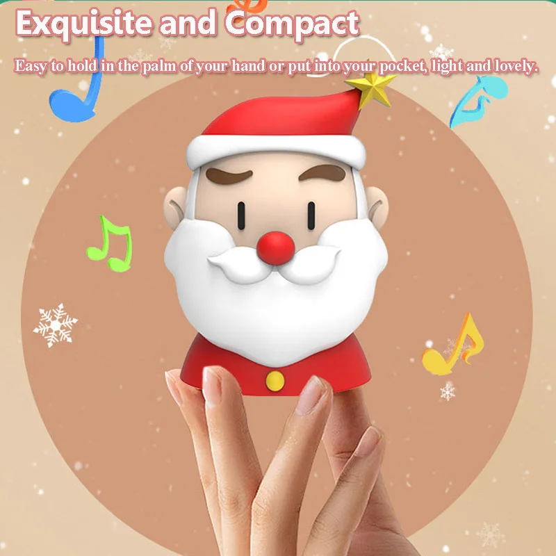 Рождественский Bluetooth-динамик, мультяшная мощная аудиосистема, звуковая панель, беспроводные носки Санта-Клауса, музыкальная шкатулка для телефона IOS Andriod