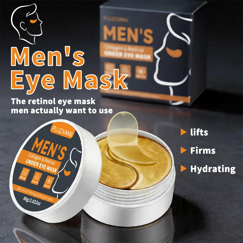 Men's Retinol & Collagen Under-Eye Mask – Anti-Aging, Reduce Dark Circles, Puffiness & Fine Lines, Men Firms Eye Patches
