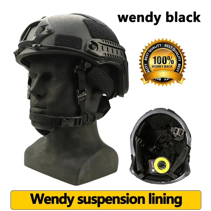 Kevlar Tactische Ballistische Helm ACH High Cut Helm NIJ IIIA Snelle Wendy's Suspension Pad Veiligheid Beschermende Kogelvrije Helm