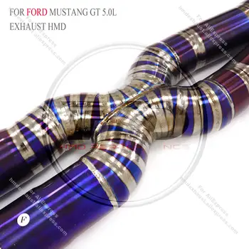 HMD熱銷鈦合金高性能中尾段排氣系統,適用於福特野馬GT 5.0L,附閥門和尾嘴。 10 最佳銷售 福特鈦金版 - №9