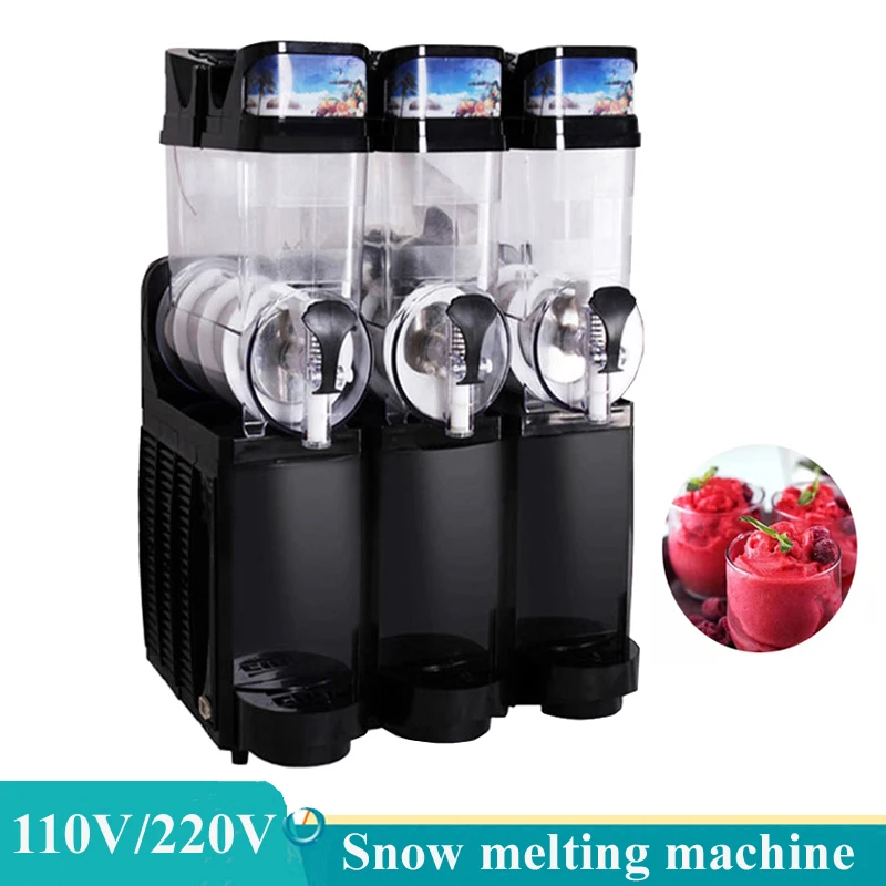 

Slushy Machine Frozen Drink Smoothie Maker Double Dispense Tank Cool Juice Machine Commercial Drink Shop Snow Melting Machines