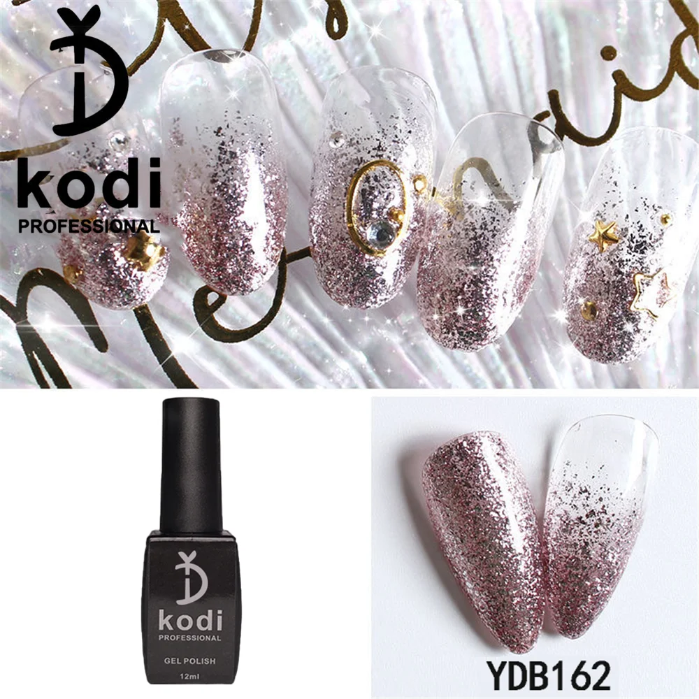 YD KODI PROFESSIONAL 12ML Nail Gel Polish Glitter UV LED Gel Sequins For Manicure Nail Art Design Base Top Coat Gel Varnishes