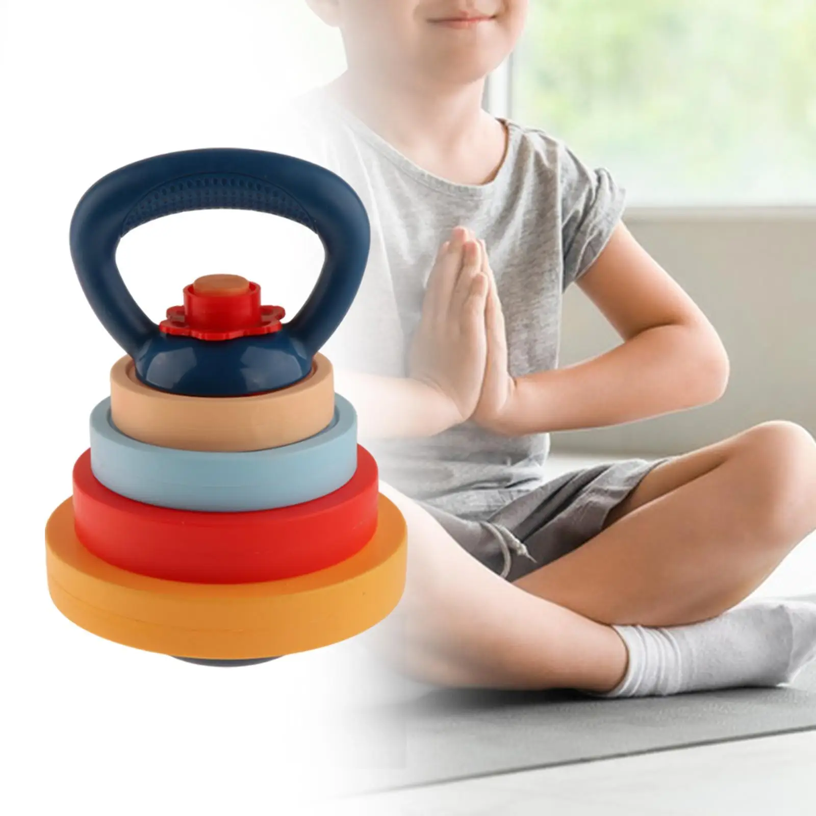 Conjunto de halteres Kettlebell infantil Equipamento esportivo de levantamento de peso para crianças para uso doméstico