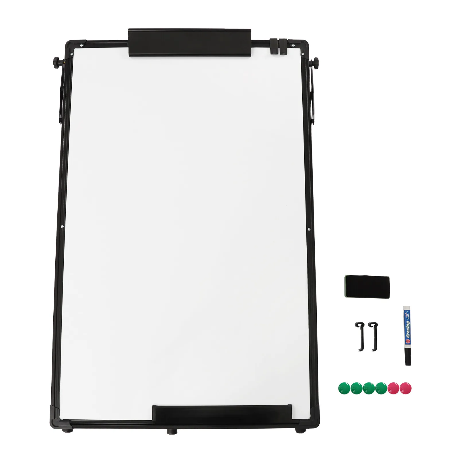 36*24In Large Writing Area Whiteboard Adjustable Height (38.19-62.2In), Magnetic Surface & Stretch Clip For Versatile Use