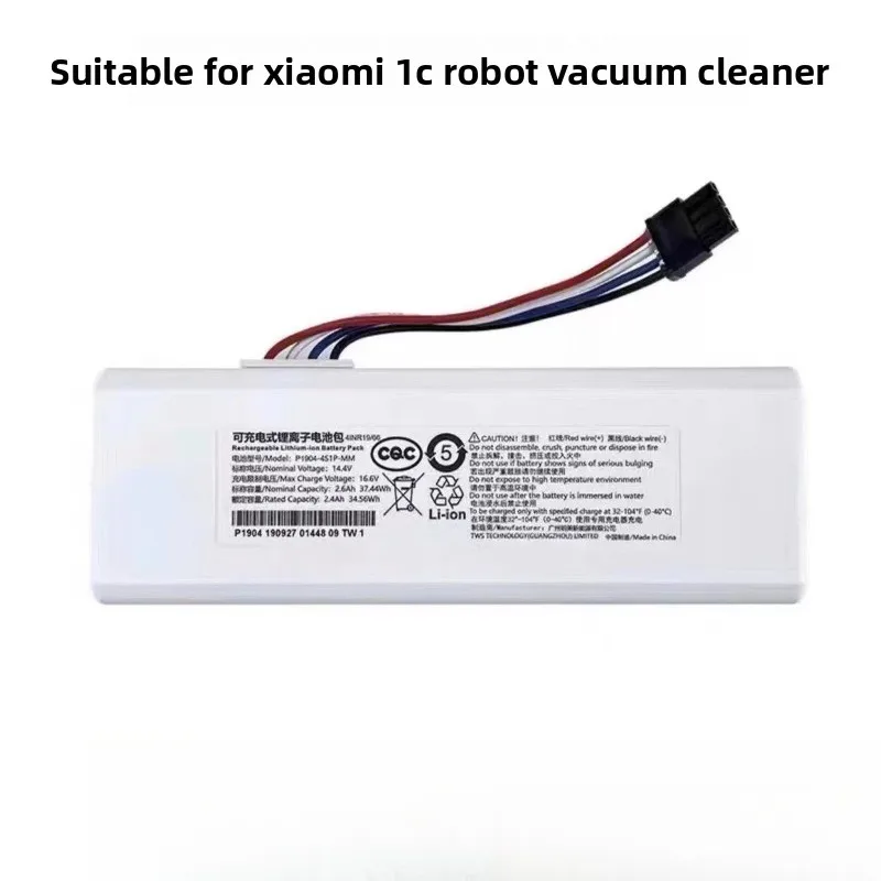 Upgrade High-Quality 2600mAh 14.4V Lithium Rechargeable Batteries for Xiaomi 1C P1904-4S1P-MM STYTJ01ZHM Floor Sweeper