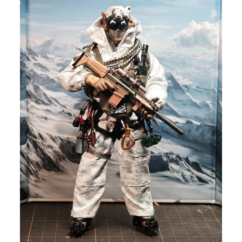 

New In Stock Genuine HASUKI SA03 1/12 Scale Black Action Series Snow Mountain Ghost 6inch Full Set Action Figure Model Toys Gift