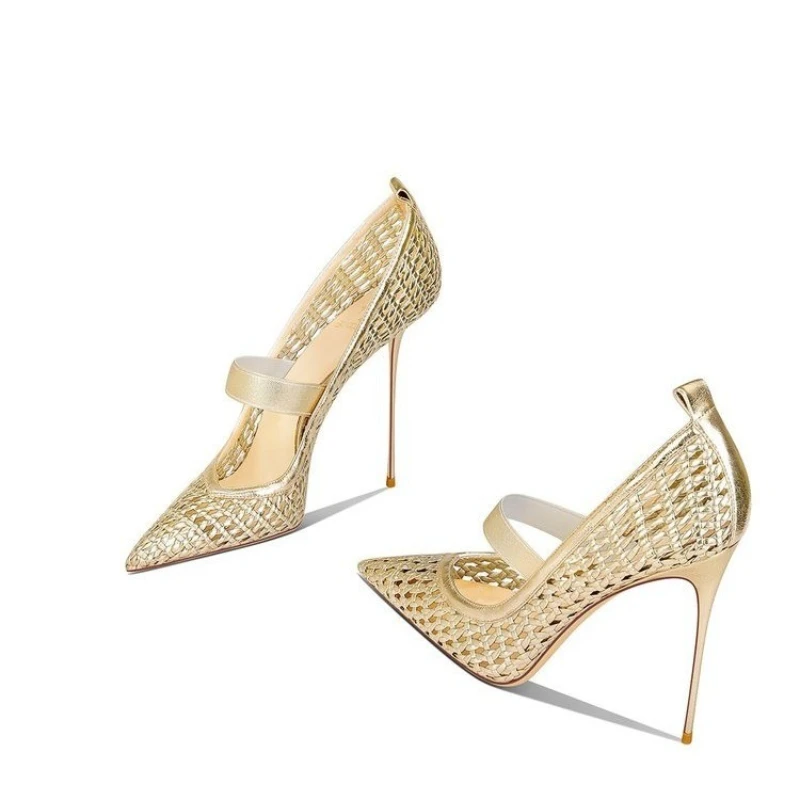 

Изящные женские туфли-стилето с острым носком, сетчатые, с открытым мыском, водонепроницаемые, на платформе, модные, универсальные, удобные, нескользящие, дышащие