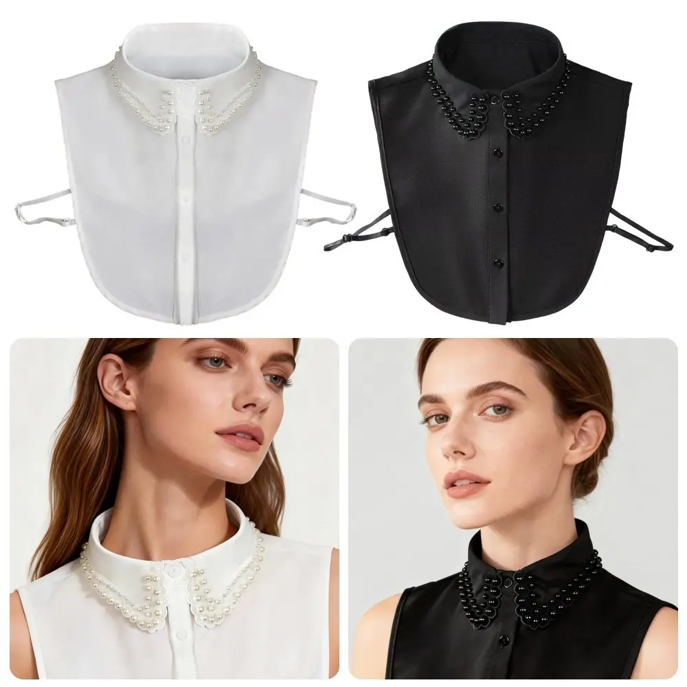 

New Detachable Beaded Collar Shiny Rhinestones Half-Shirt Diamond-Studded Collar Fake Collar
