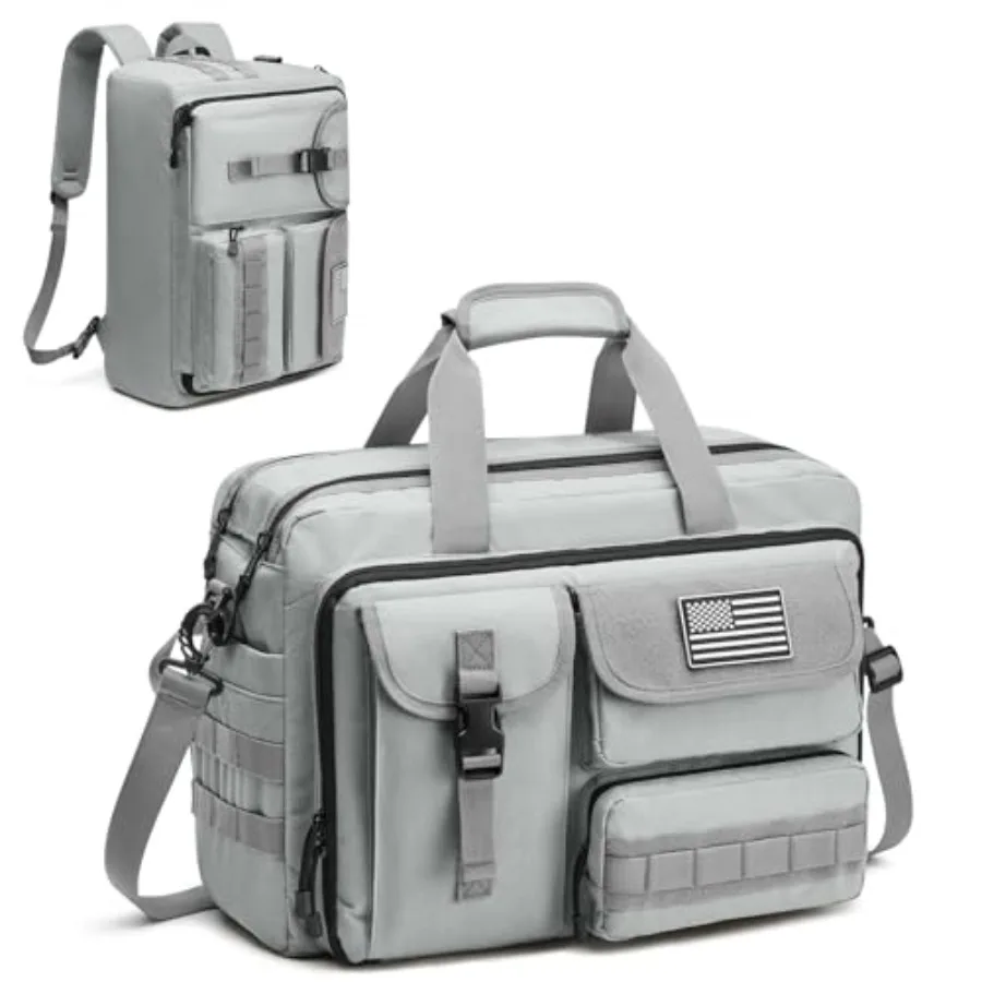 

G4Free 17.3 Inch Laptop Messenger Bag for Men, 3-in-1 Backpack for Travel Work Weekender, Large Tactical Shoulder Bag