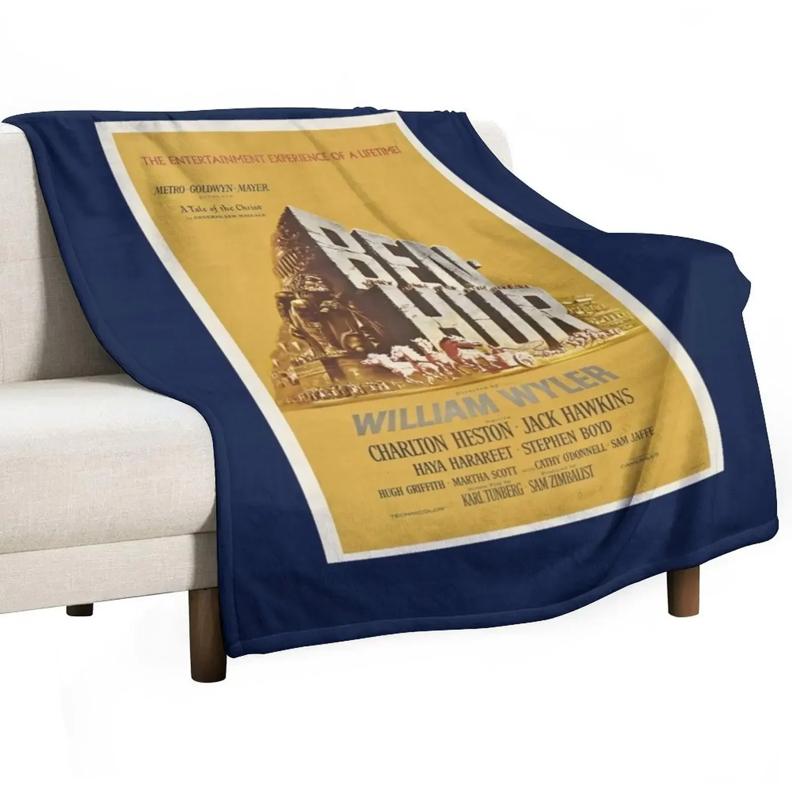 Cobertor de Sofá Luxuoso e Macio do Filme Ben Hur, Cobertor Fuzzy para Sofá e Cama