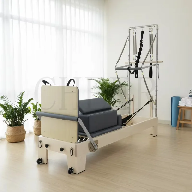 

YTYIN High Quality Maple Wood Pilates Reformer With Tower Professional Yoga Studio Workout Apparatus Discount Price