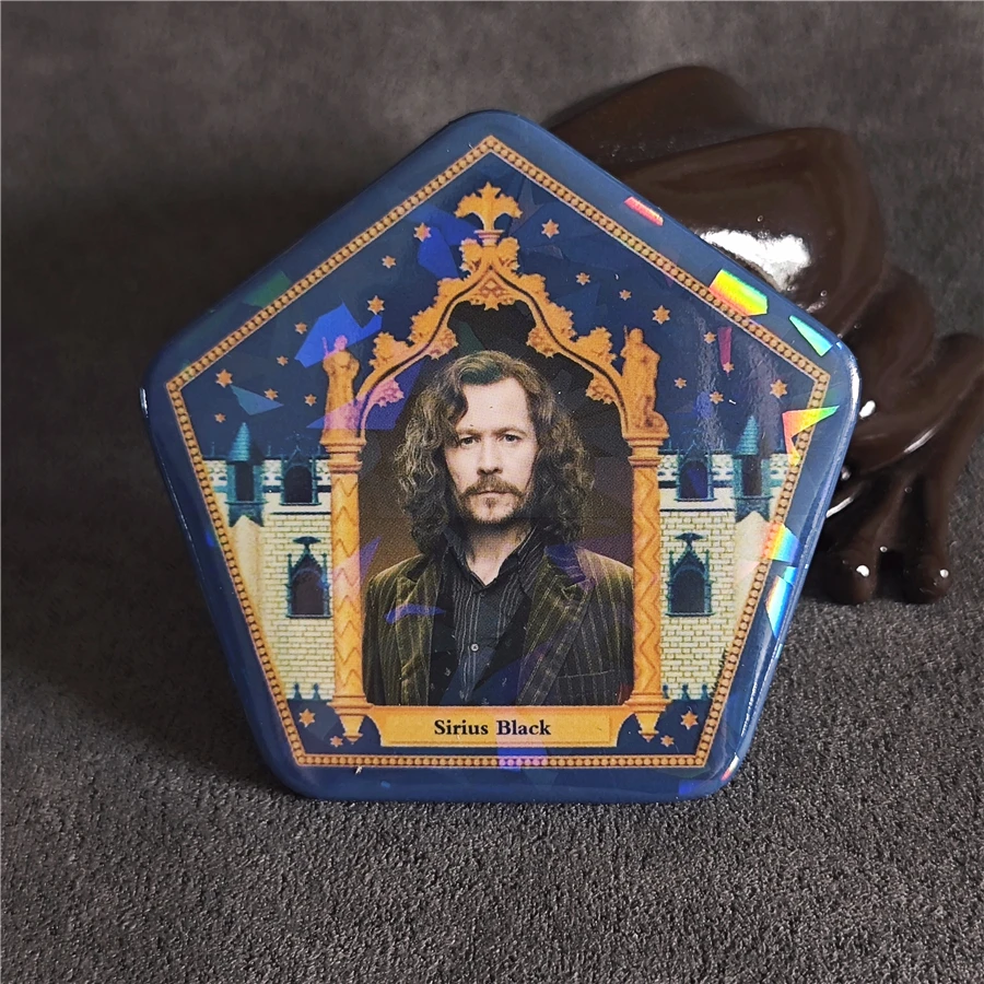 Harries Potter Chocolate Frog Wizard Card Badge Pentagon Laser Bar Brooch Gives Children The Same Wizard Card Gift