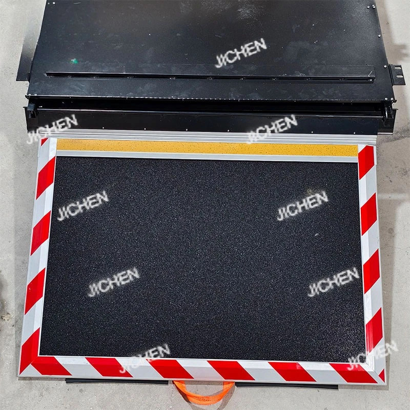 Placa de rampa de liga de alumínio Placa de rampa sem barreira Bus Bus Placa de passo pull-out manualع