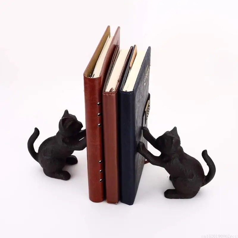 D5BB Books Holders Table Picture Album Holders for Displaying Books Metal Books Stand, Elegant Design Bookends Bookshelfs