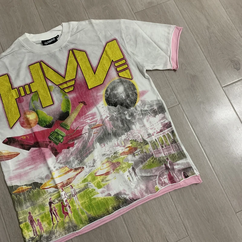 26ss Summer HARMONY Men's Women's Tee Top High Street Hip Hop Casual Round Neck Short Sleeve T-shirts