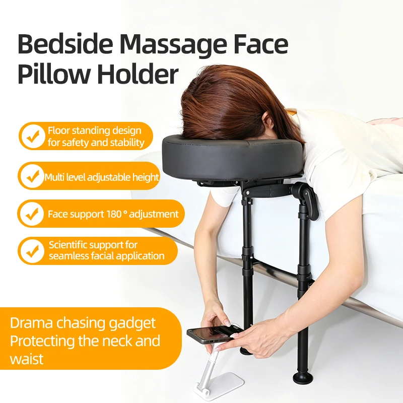 Adjustable Bed Bottom Mount Face Pillow Stand Floor Stable Phone Holder Height Adjustable Post Eye Surgery Recovery Facial Rest