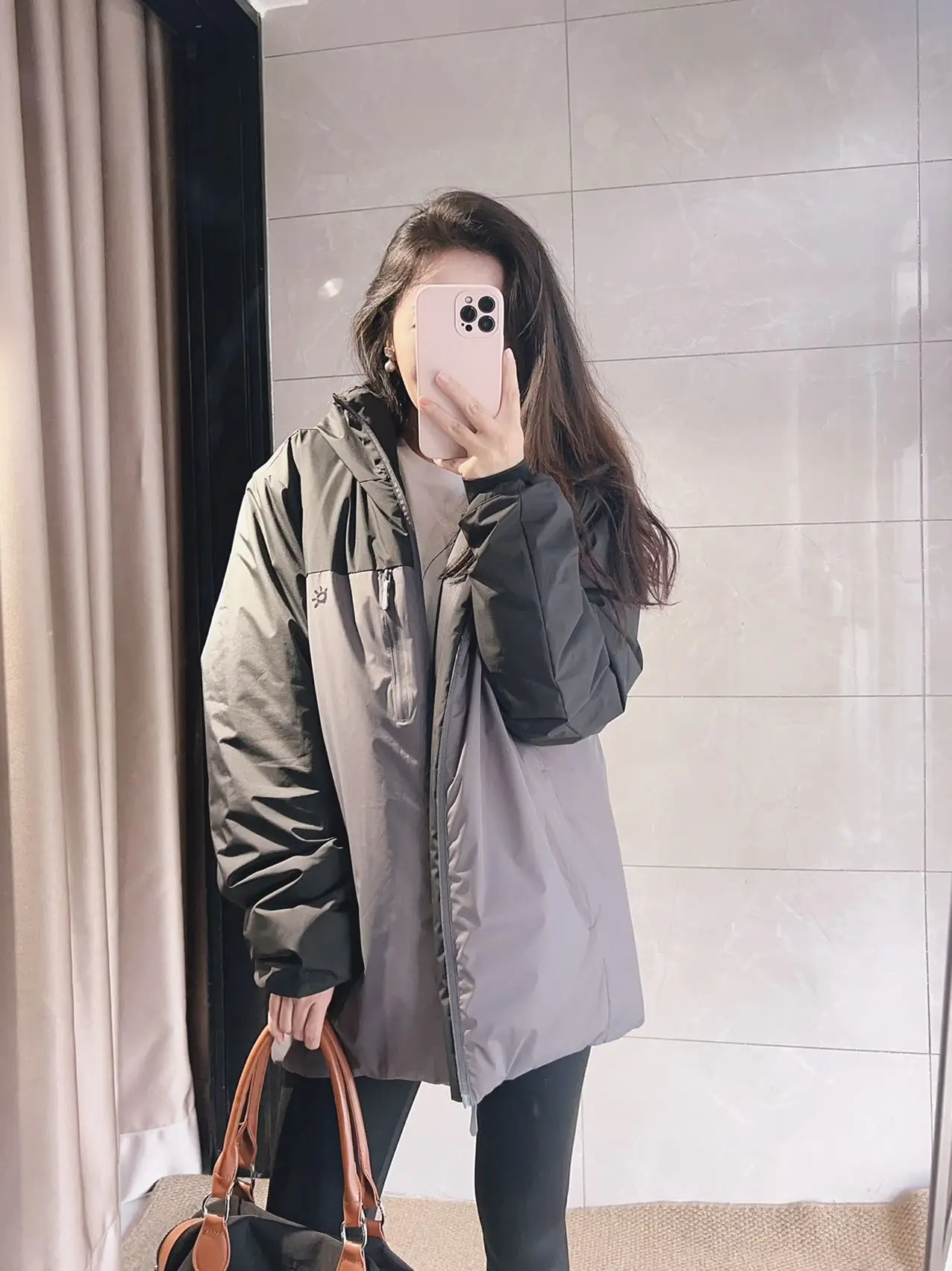 

Ultra-Light Windproof Waterproof Cotton Jaet with Hood Medium-Length ex Sli Color-Blo Princ Barbara Home