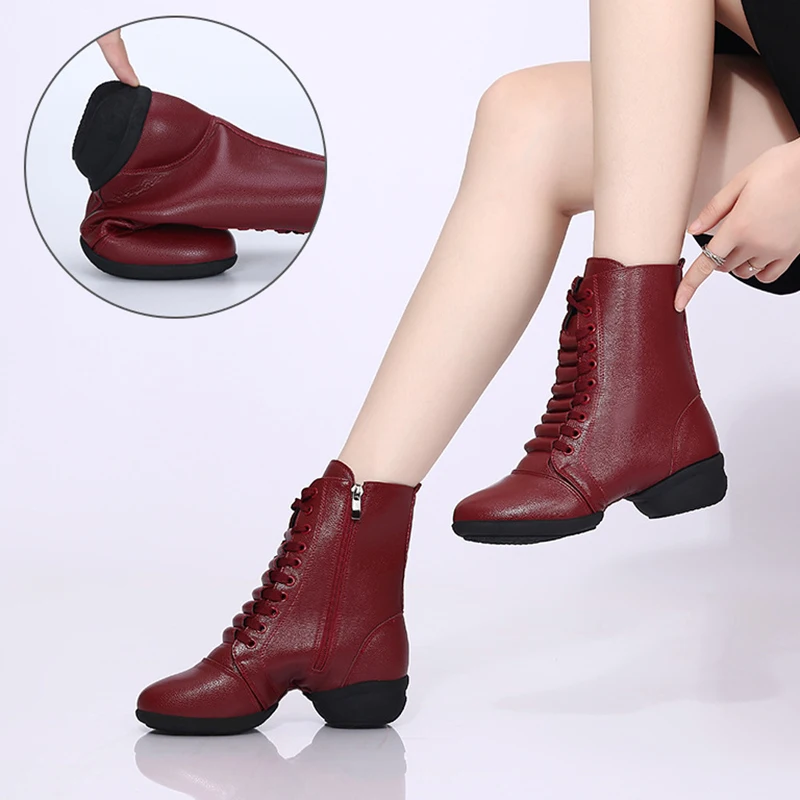 Dancing Boots Women Jazz Dance Shoes High Quality Soft Women\'s Ballroom Modern Dancing Shoes Ladies Dance Boots Sneakers