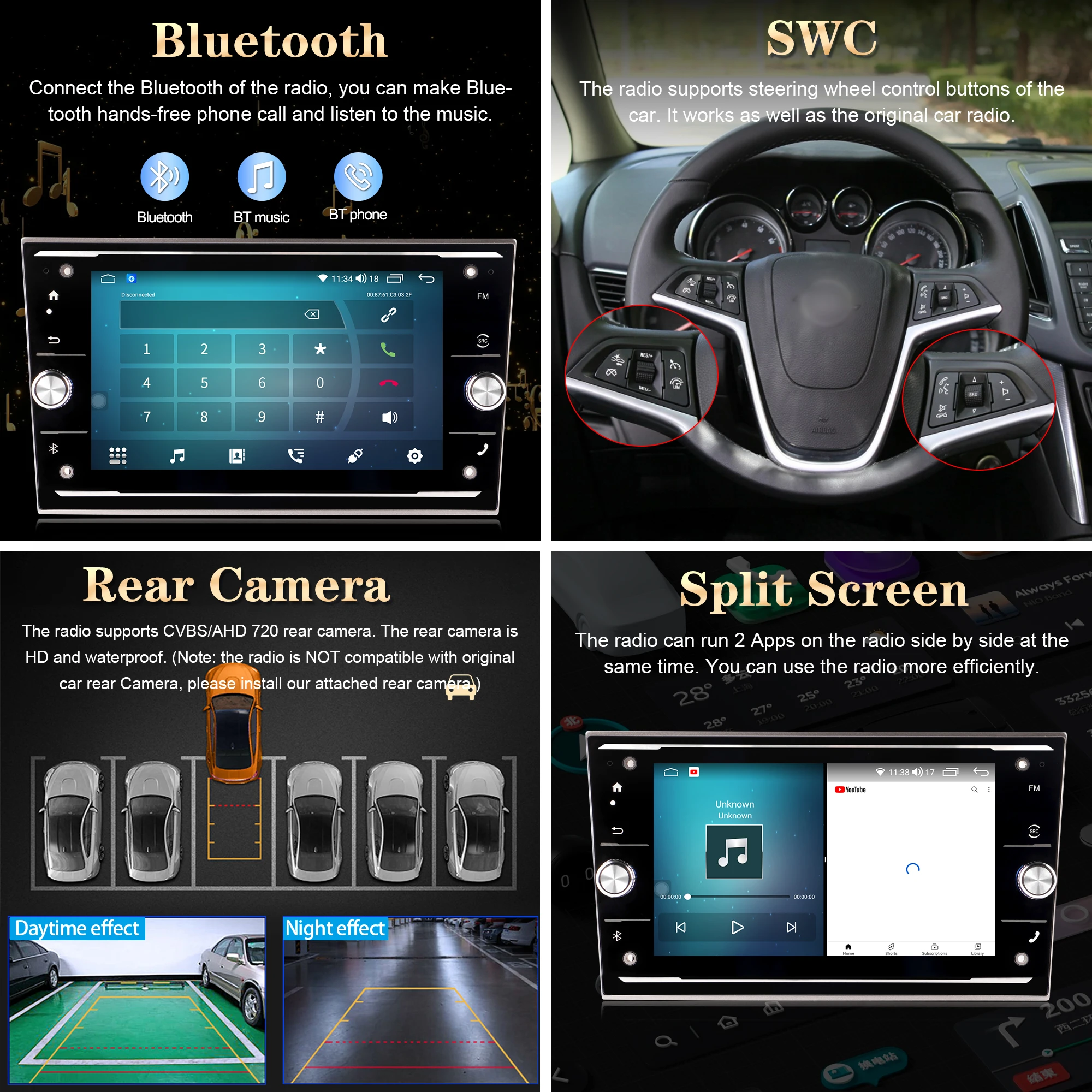 

Android 13 Car radio Carplay GPS Navi for Opel Astra Corsa Antara Vectra Zafira Meriva Vivaro stereo screen Bluetooth FM 64G