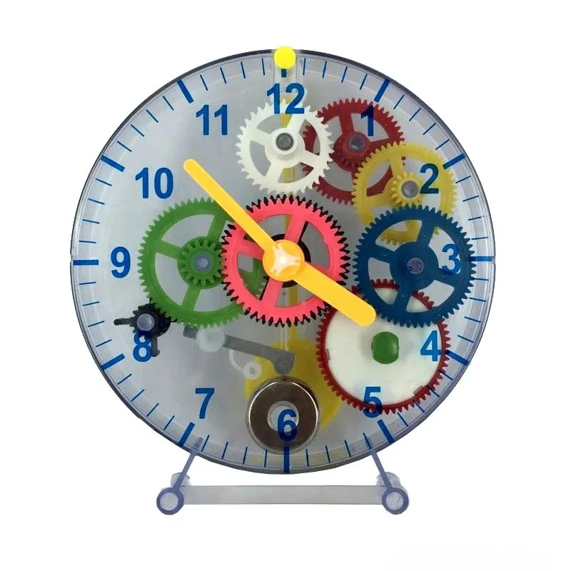 DIY Assembled Clockwork Clock Model Puzzle DIY Toy Clock Mechanical Gear Teaching Clock DIY Electronic Kit view 2