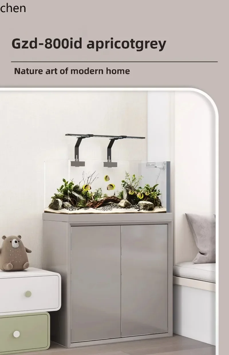 B6 GZ-23  Ultra-white Glass Intelligent Bottom Filter Square Tank Fish Tank Living Room Small Stream